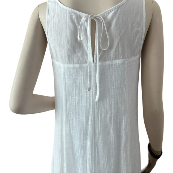 Anthropologie Leifsdottir Cloud White Cotton Sheer Maxi Dress Size S - Picture 6 of 9